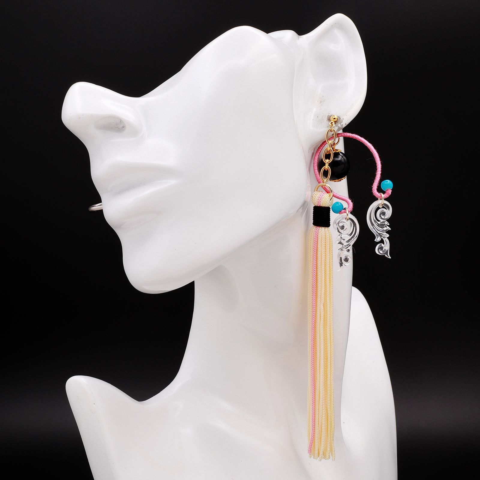 「TEO 紋」ピアス イエロー【collection de couleurs de sachikoism】