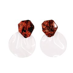 「Tortoiseshell Circl+Clear」イヤリング