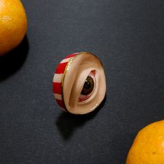 「目」リング レッドA