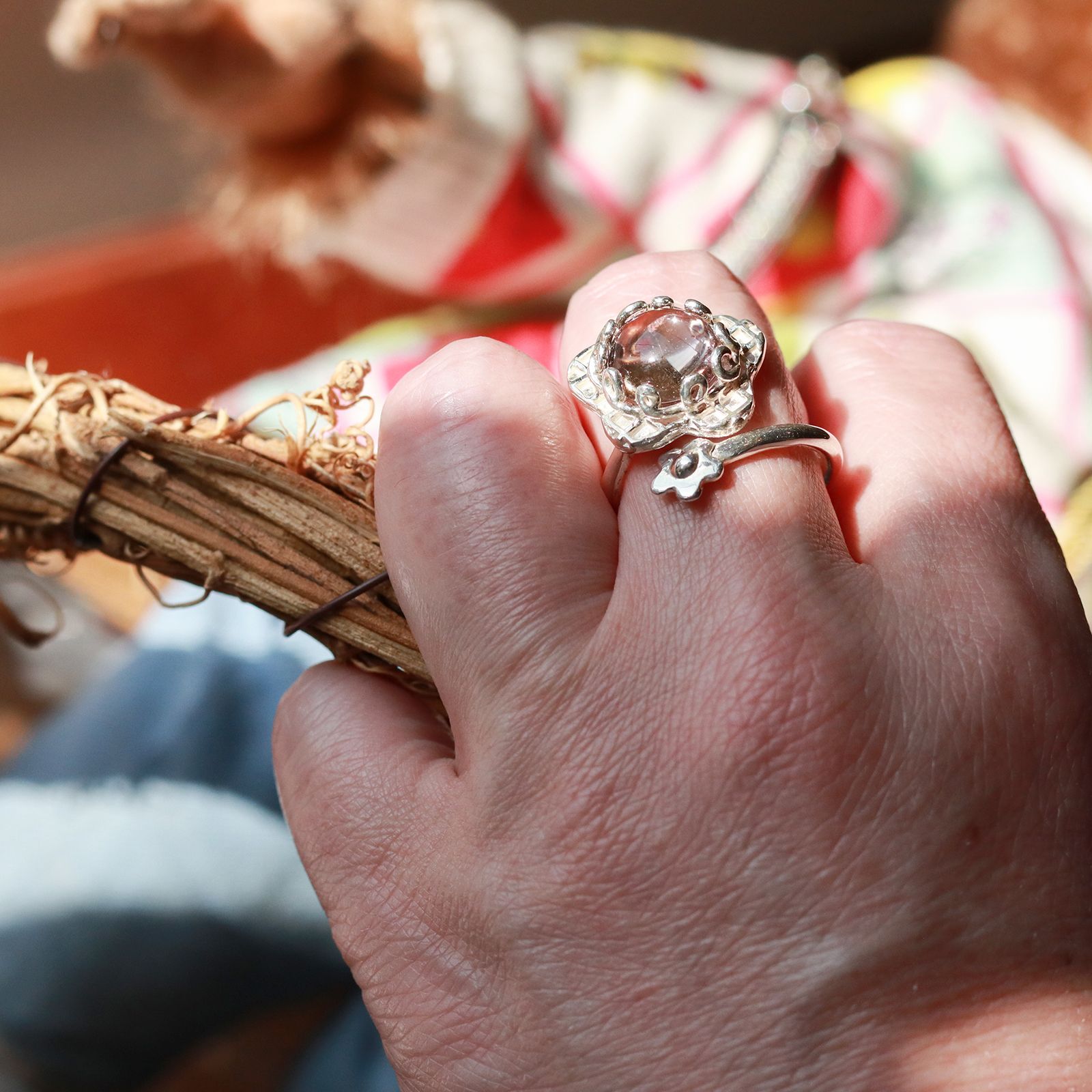 「SPIRAL FLOWER RING AMETRIN」リング