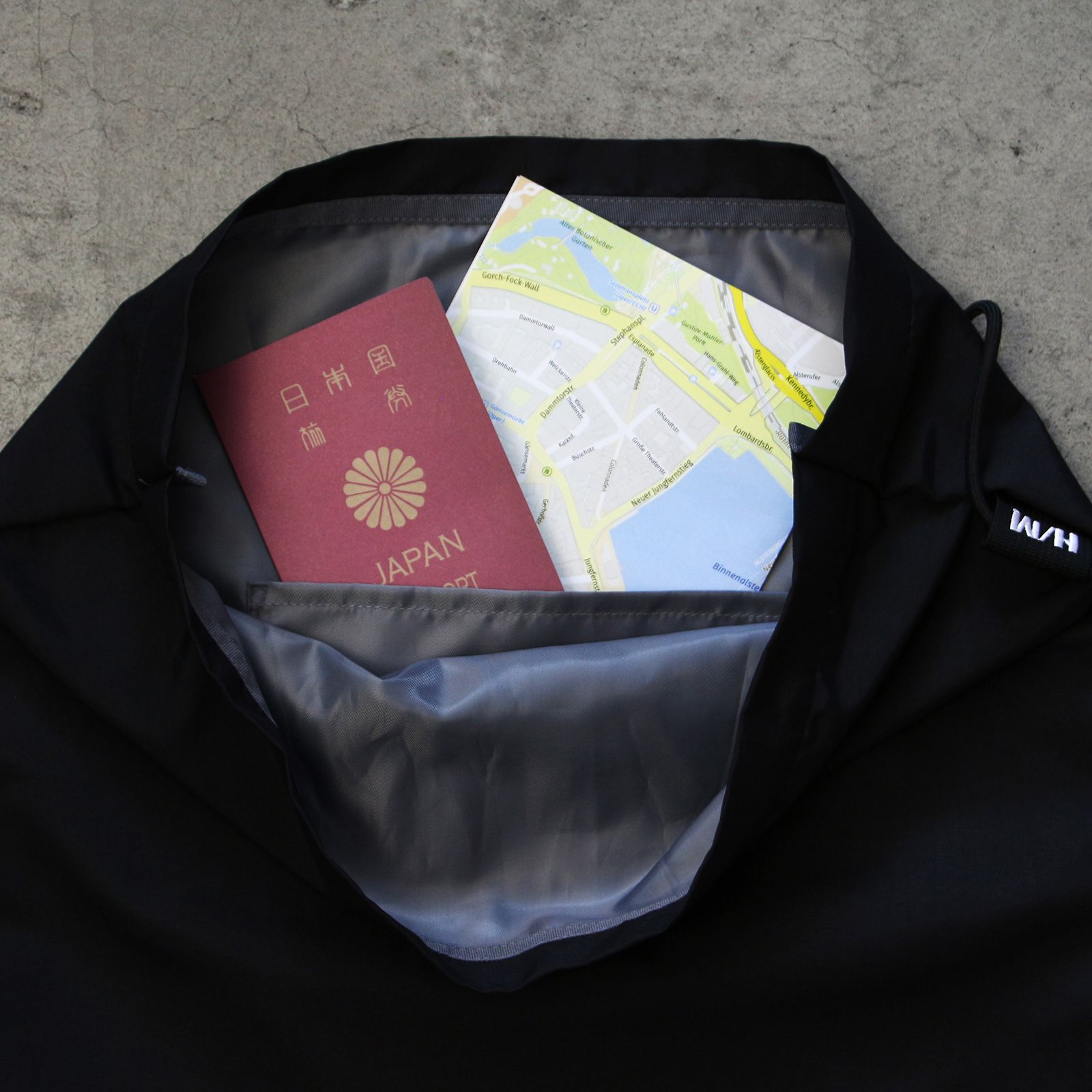 「H/M EDC Drawstring Bag」 Black 【millvalley & HERE】