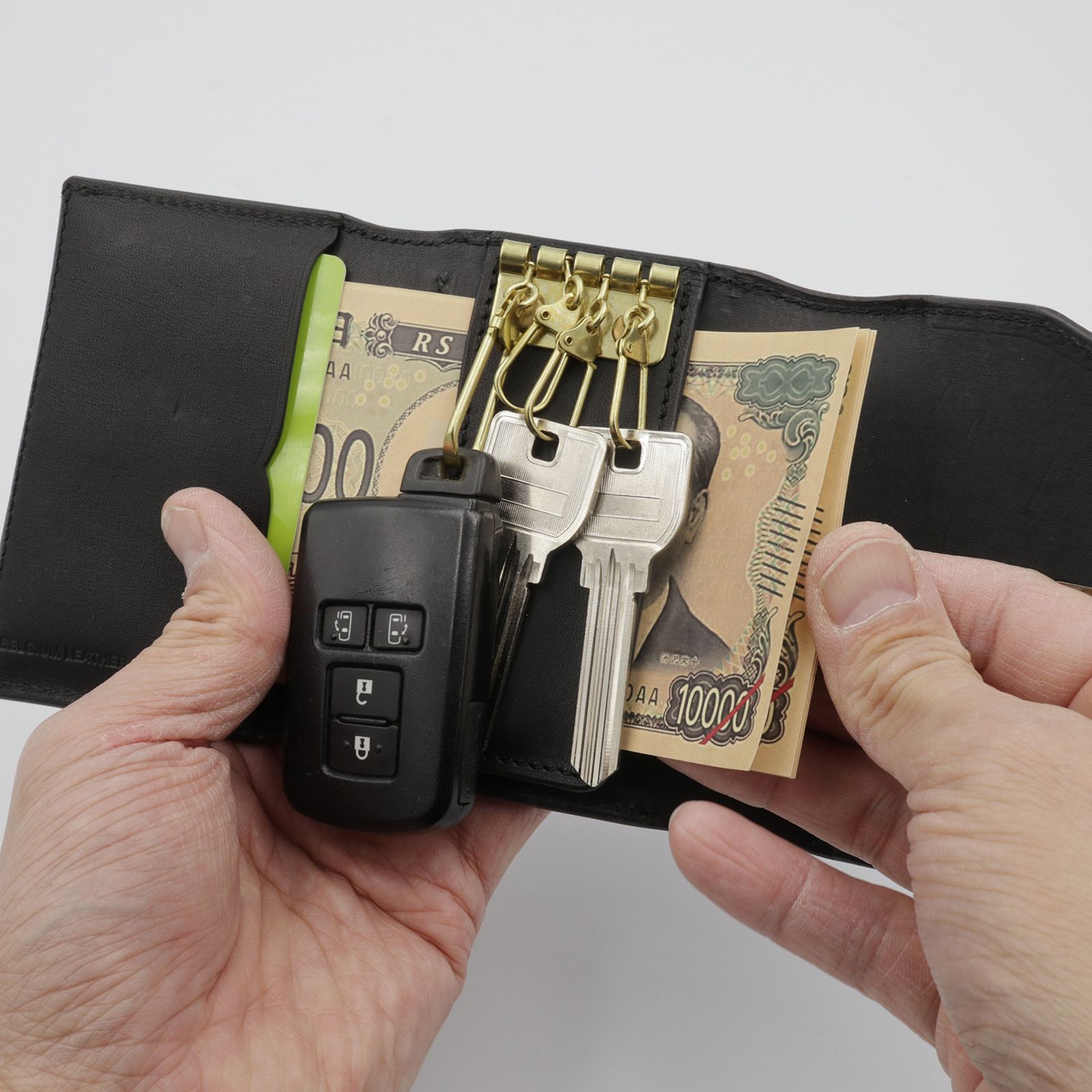 【Dual】コイン＆キーケース サドルプルアップ ブラック