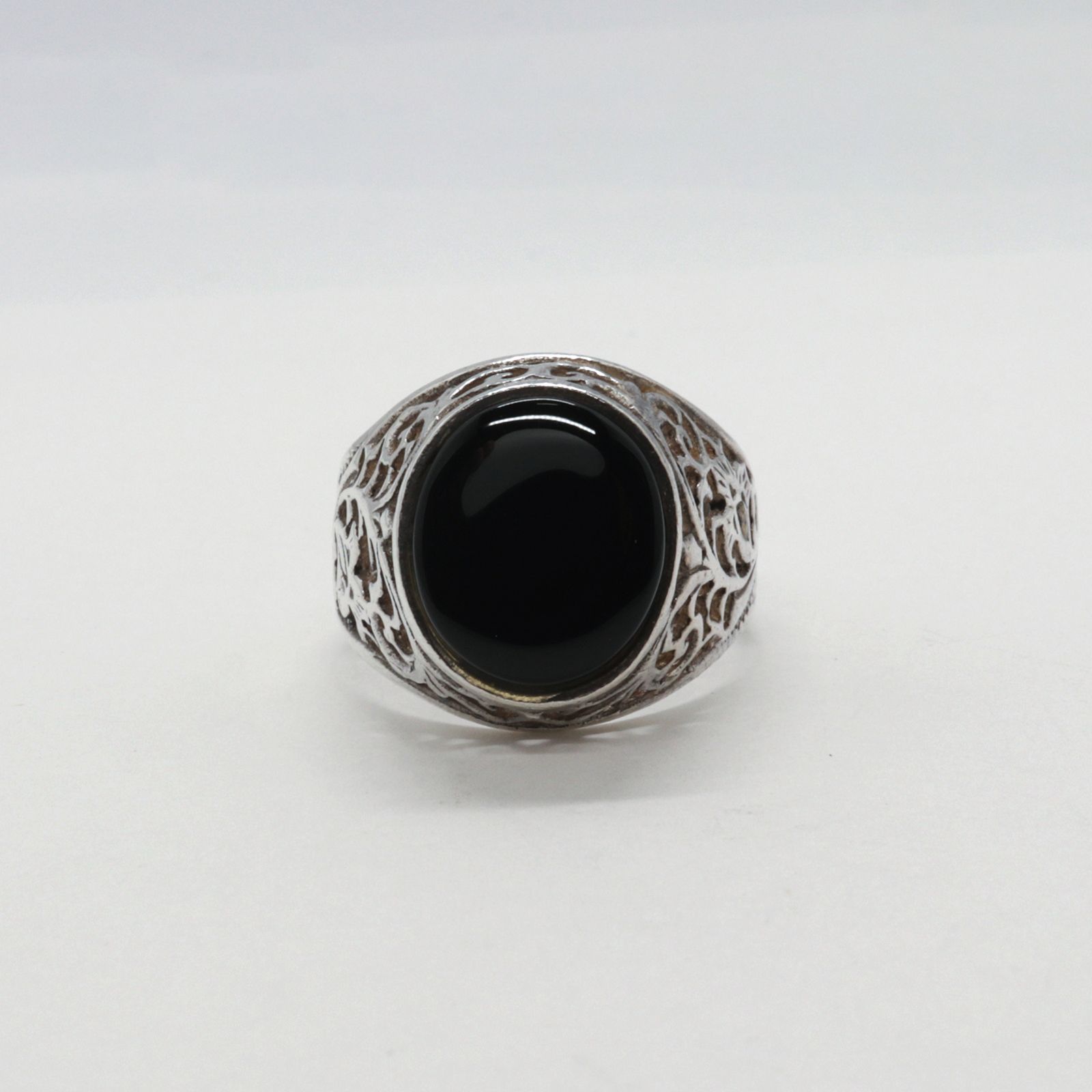「オニキスオーバルフィリグリー」リング silver925 ヨーロッパ
