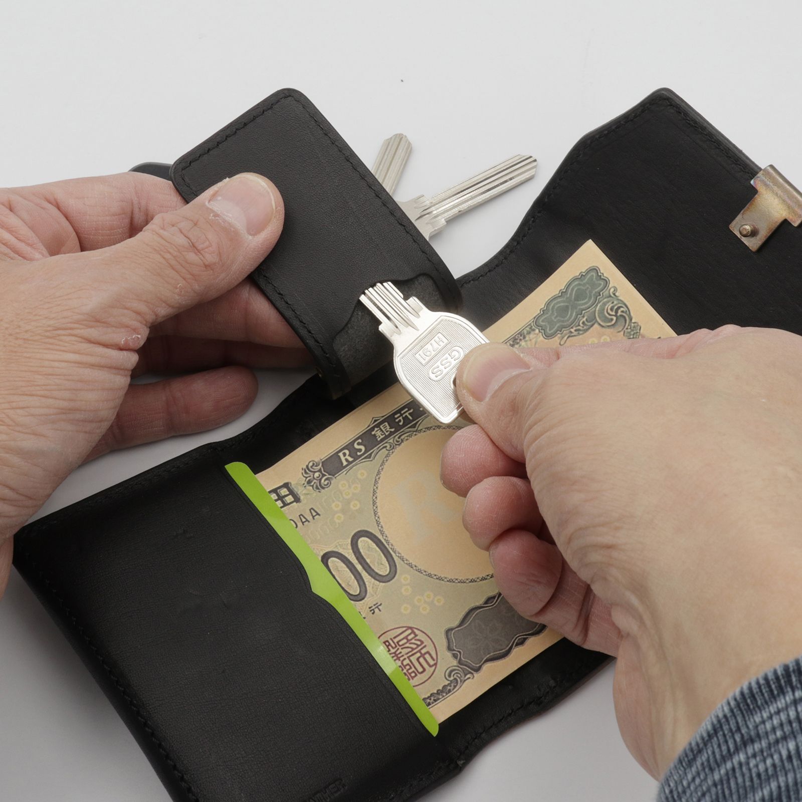 【Dual】コイン＆キーケース サドルプルアップ チョコ