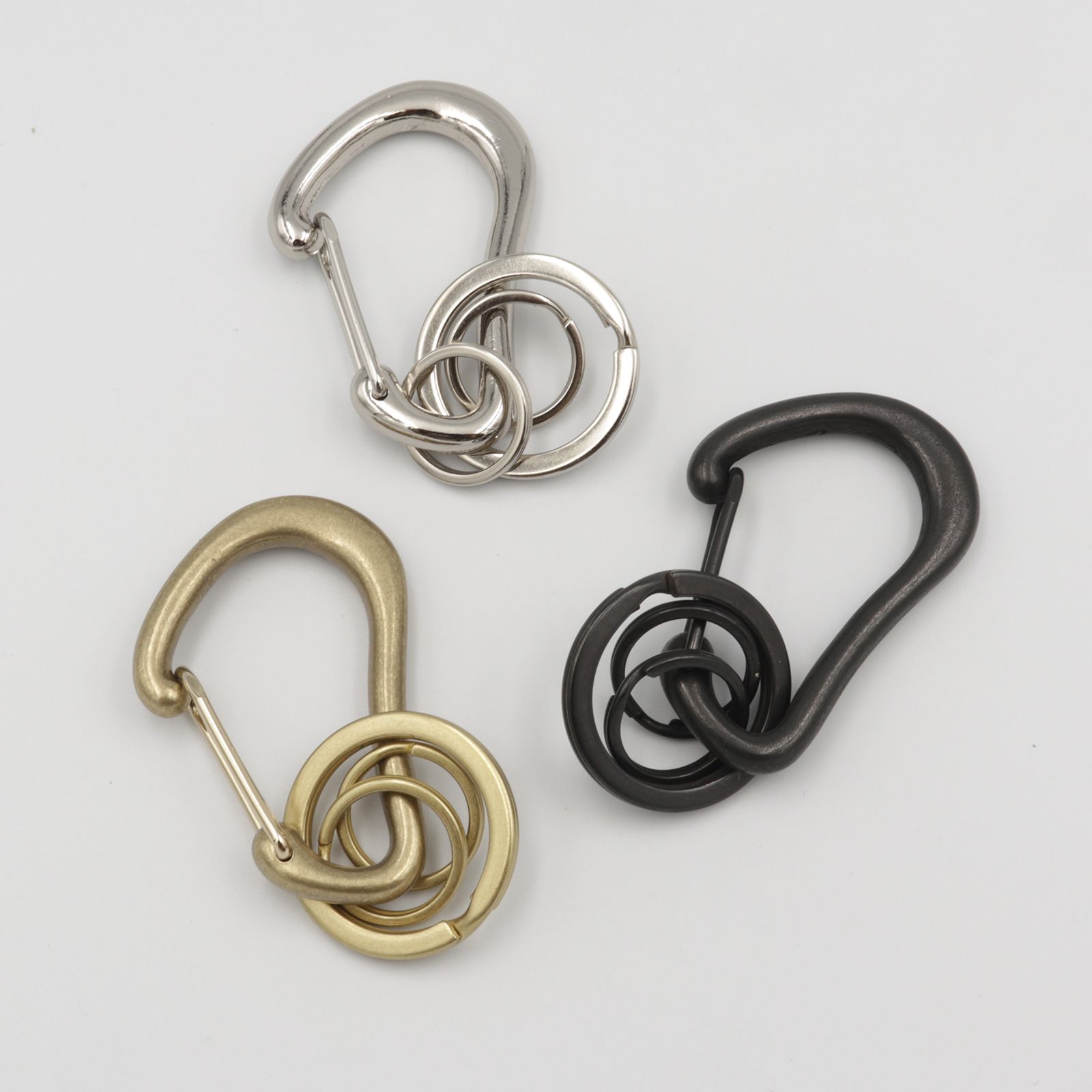 「BRASS KARABINER KEYRING」キーリング ゴールド