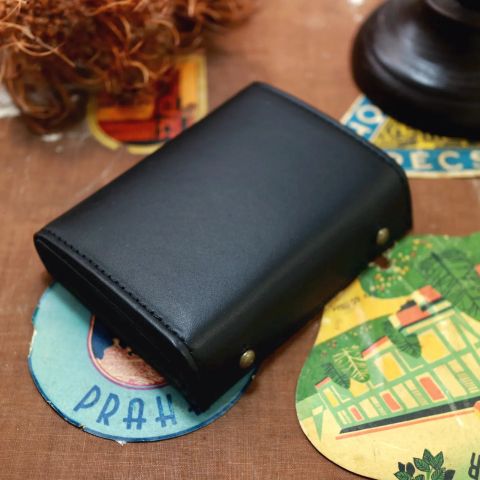 【送料無料対象外】「millefoglie II P25」ミニ財布 ブラック