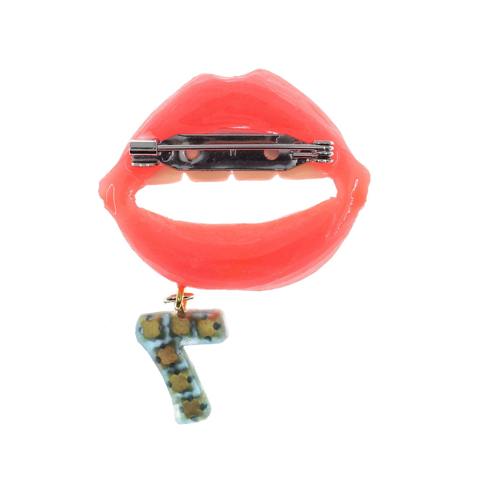 「LIP7ラインストーン」ブローチ