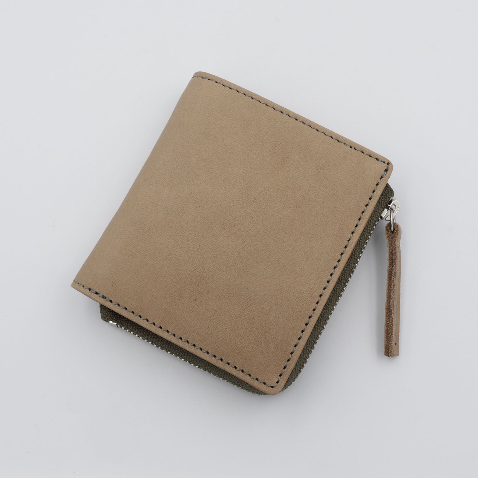 「BOTANICAL」 Lファスナー短財布 グレー（屋久杉染め）