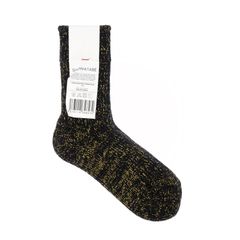Heavyweight Glitter Ribbed Socks ブラック 靴下