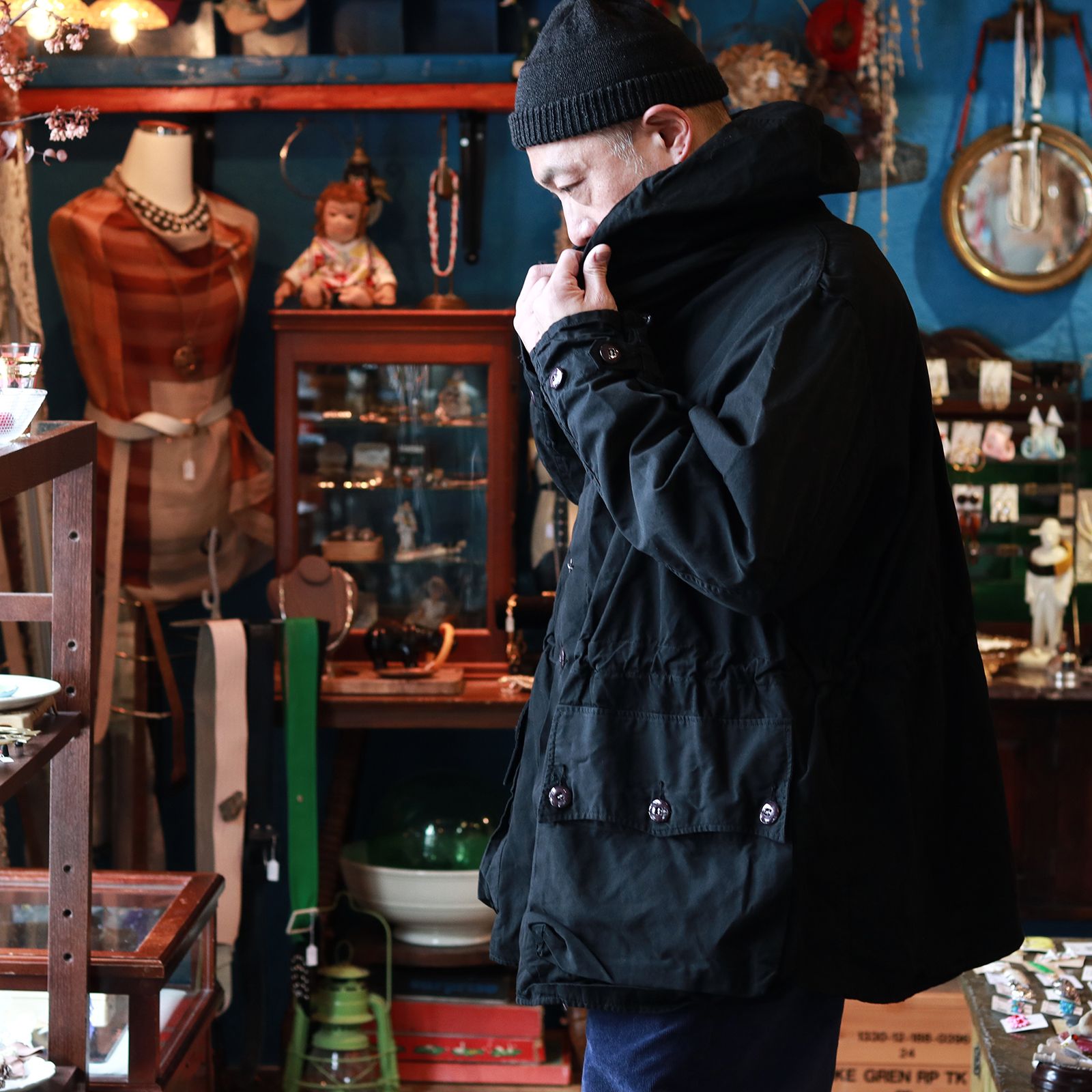 「スウェーデン軍 M62 スノーパーカ」ユーズド 後染めブラック スウェーデン 1960-80s