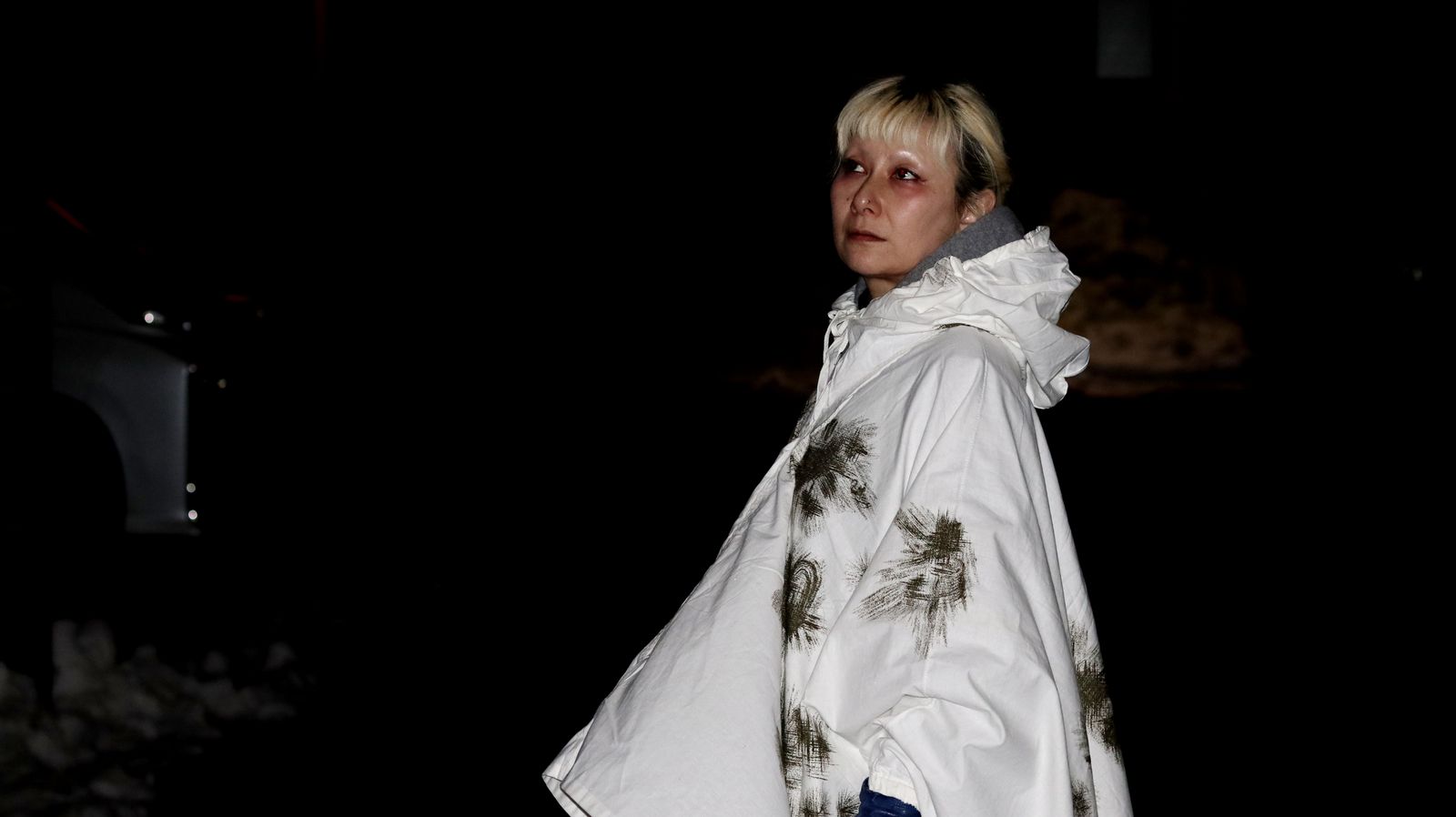 corne 10th anniversary item 「スノーカモ ポンチョ リメイク」 ドイツ 1960～70s