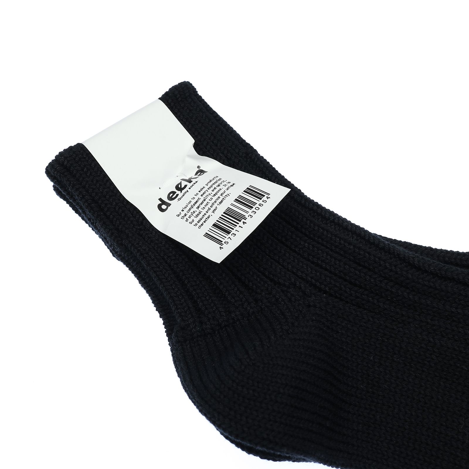 Low Gauge Rib Socks Short Length ブラック