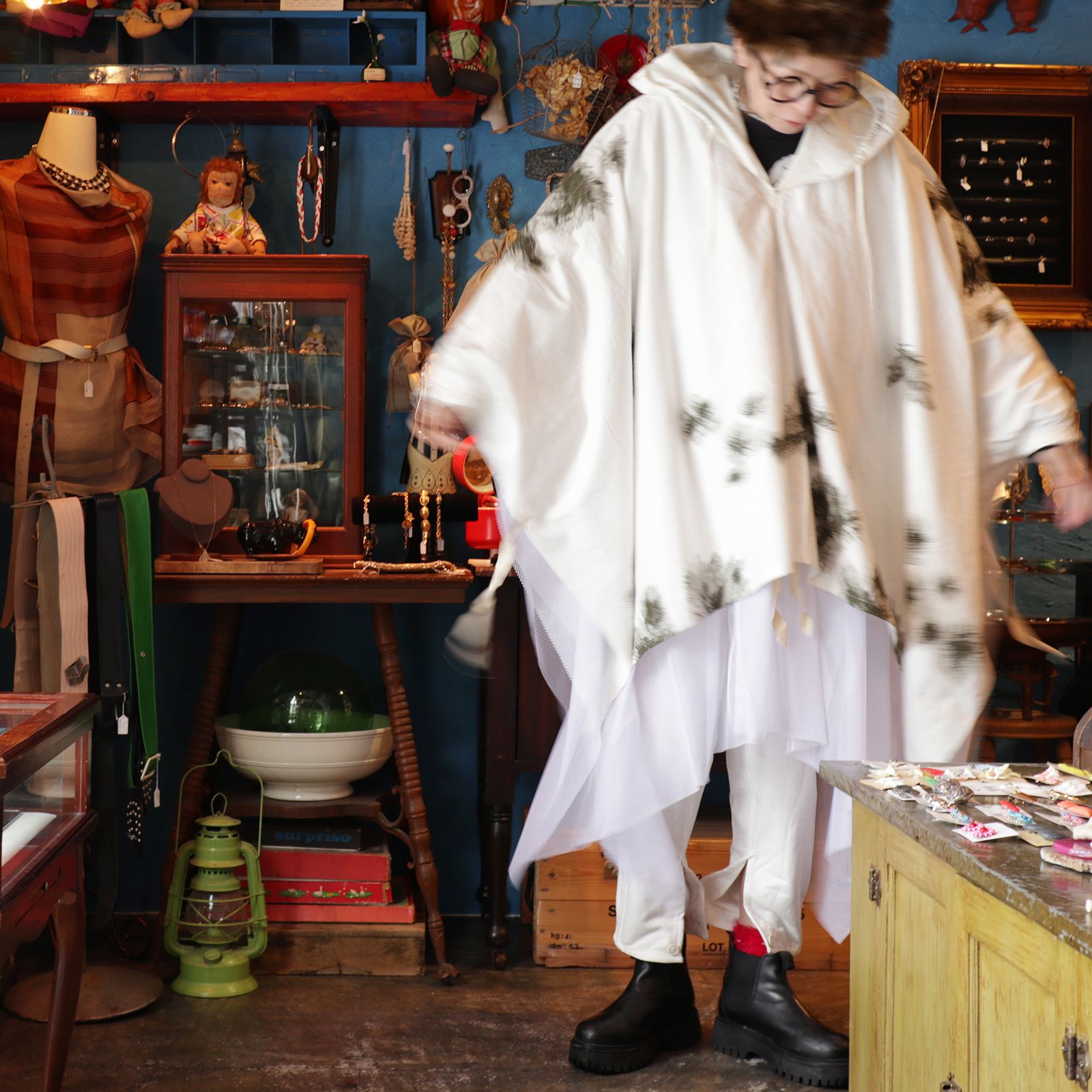 corne 10th anniversary item 「スノーカモ ポンチョ リメイク」 ドイツ 1960～70s