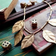 「スイングゴールデンリーフ」ネックレス イタリア