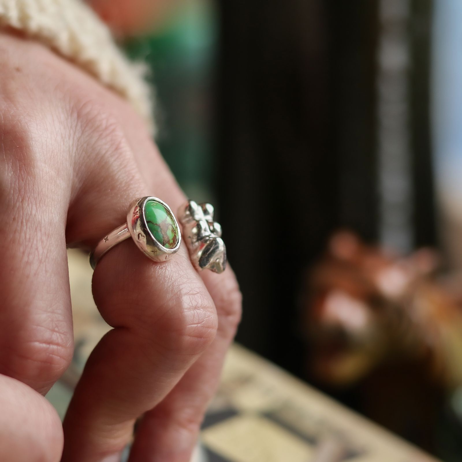 「Bear & Stone Ring 〇」リング