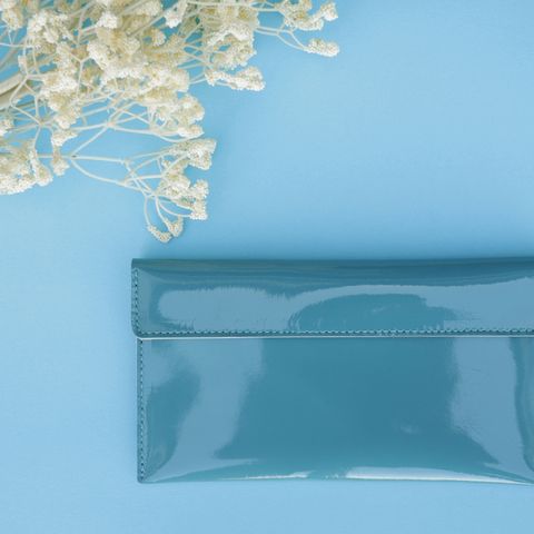 「工夫の重なり」長財布 アジュールブルー【corne別注】