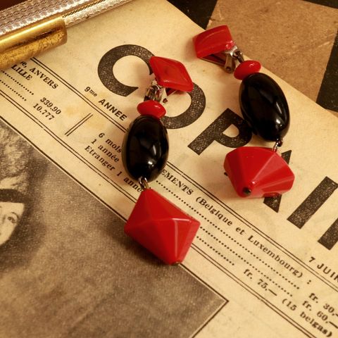「50sダイヤロック」イヤリング フランス
