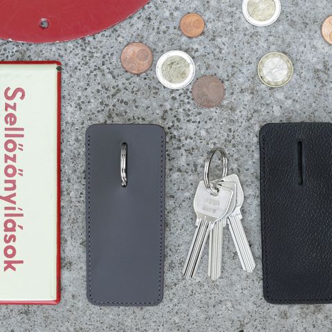 「輪留め」キーケース ダークグレー