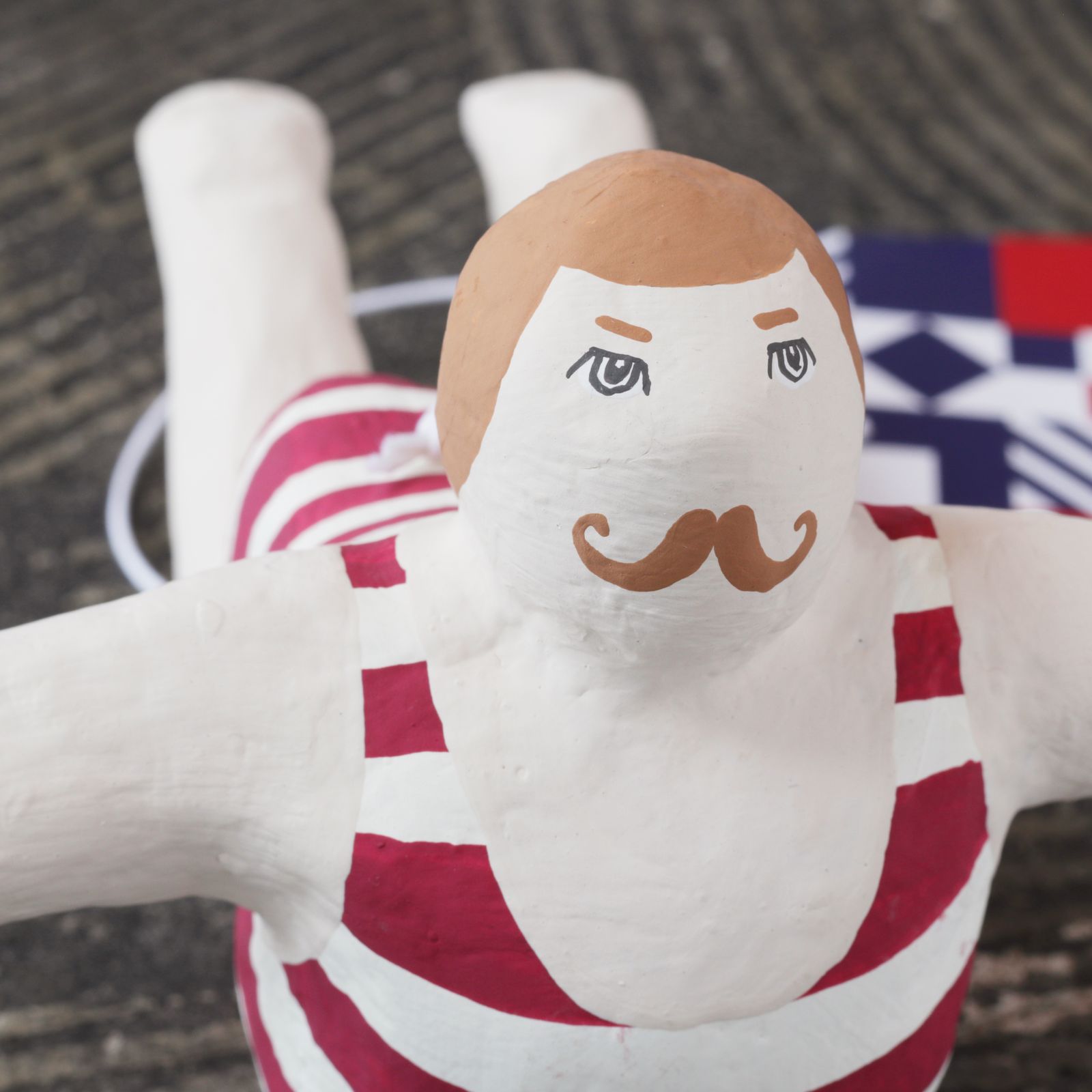 PAPIER MACHE LITTLE HANGING DIVER STRIPE 【BATELA】