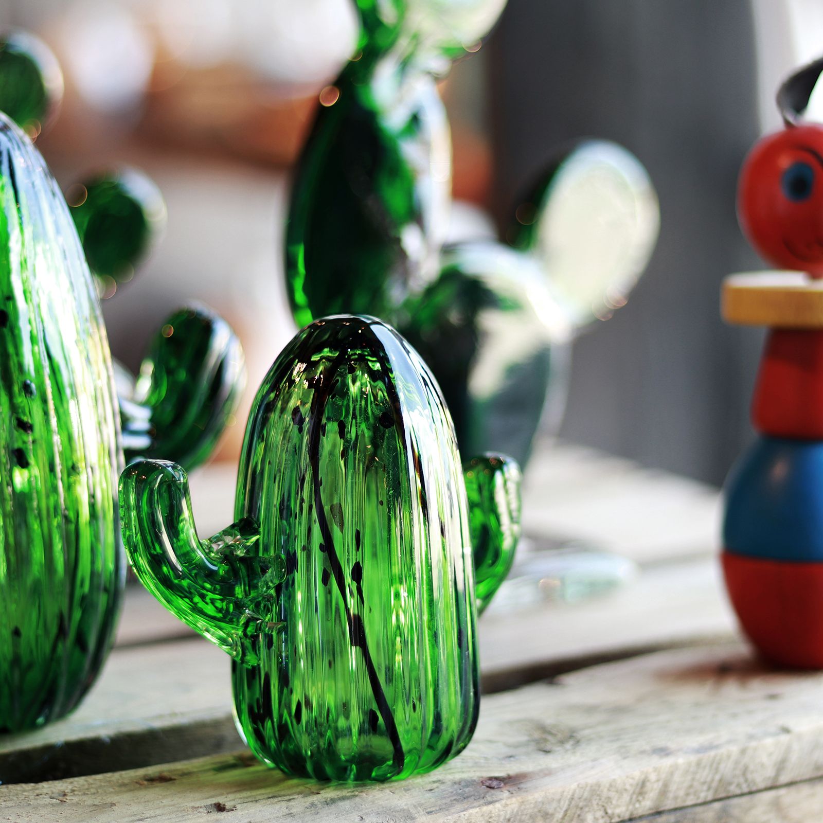 「CACTUS GLASS ORNAMENT / Round Fan」