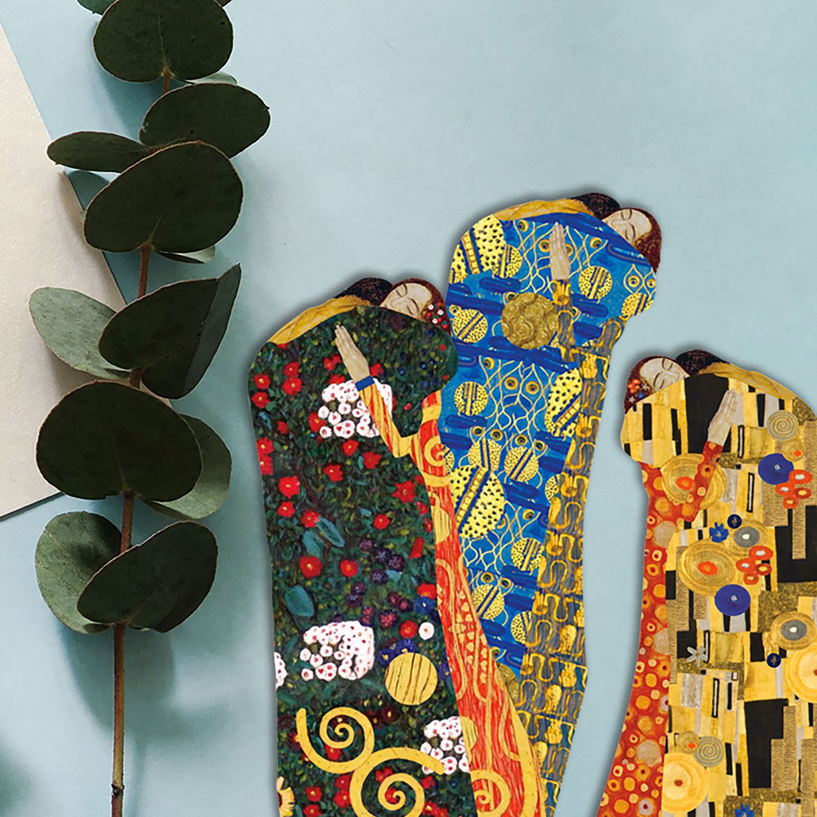 「5 BOOKMARKS "Klimt-Le Baiser"」ブックマーク MON PETIT ART フランス
