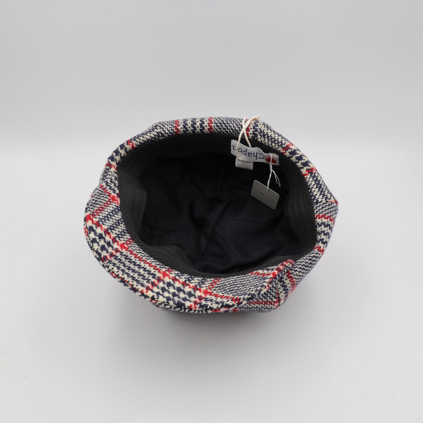 【送料無料対象外】ポンポンキャスケット トリコロールチェック