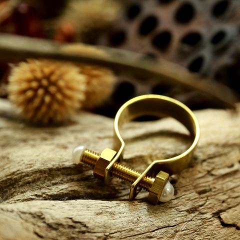 「Franken ring」リング ゴールド×ゴールド
