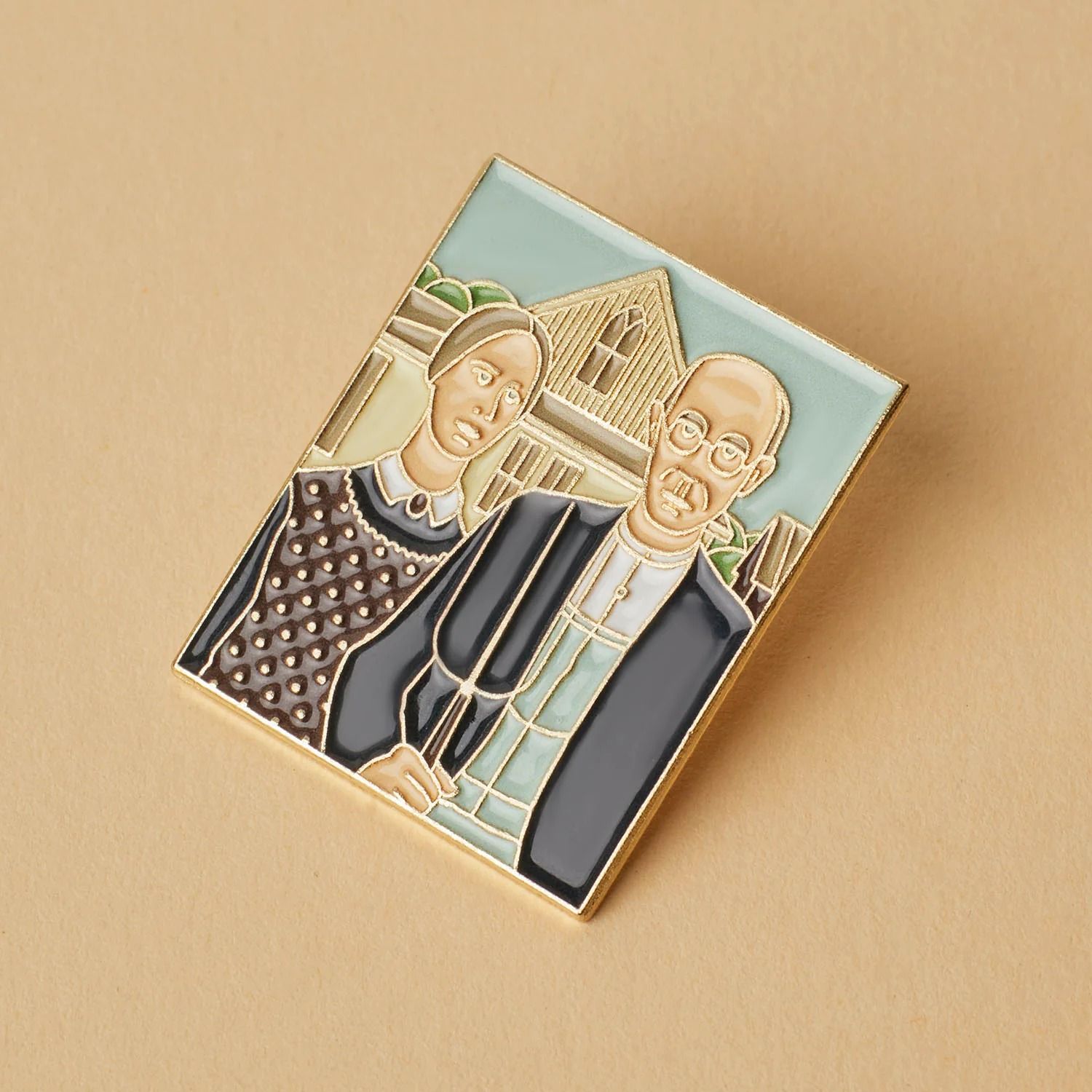 「American Gothic Grant Wood」ピンズ アメリカン・ゴシック/グラント・ウッド