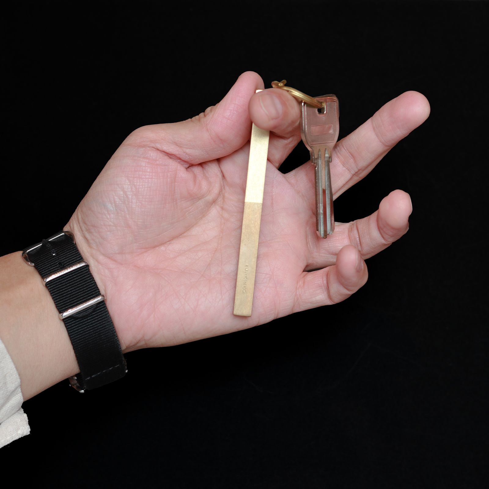 「HOTEL KEY HOLDER 」キーリング ヴィンテージ×ナチュラル1/2