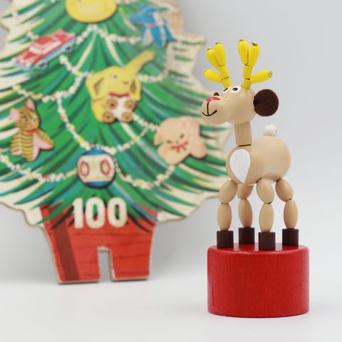 「Reindeer」DETOA Wooden Push Up Toy