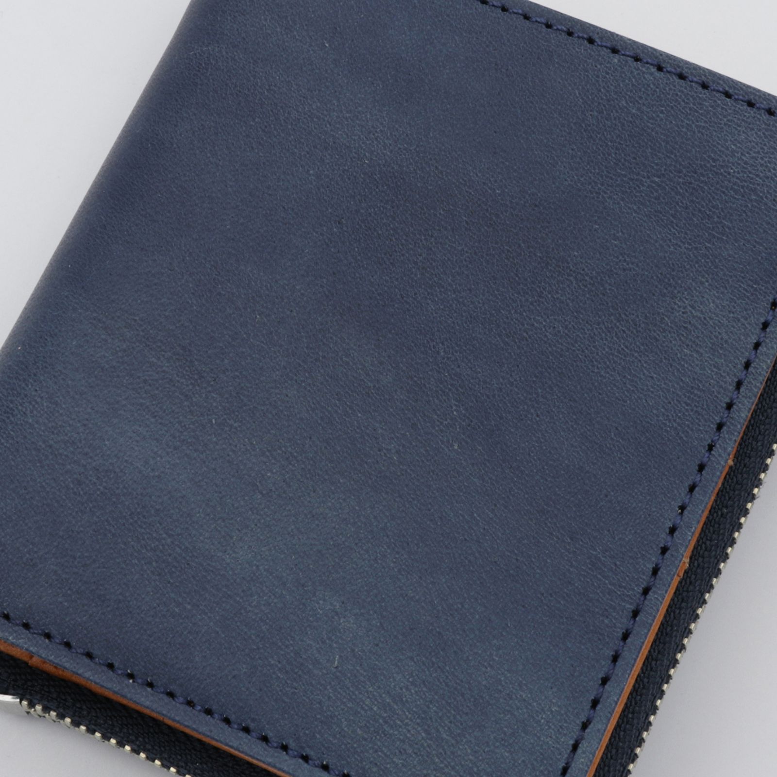 「BOTANICAL」 Lファスナー短財布 ネイビー（藍染め）
