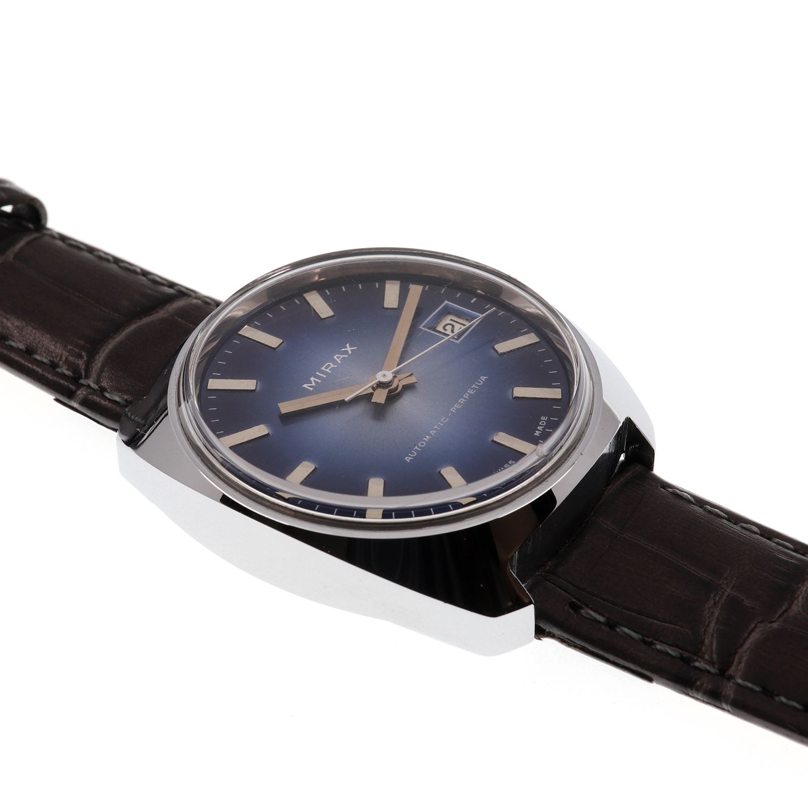 「MIRAX」automatic date watch デッドストック1950s 自動巻き スイス メンズ
