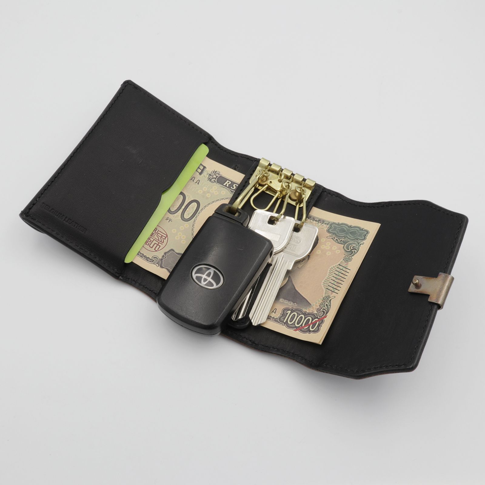 【Dual】コイン＆キーケース サドルプルアップ チョコ