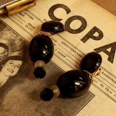 「ブラックオリーブ」イヤリング フランス