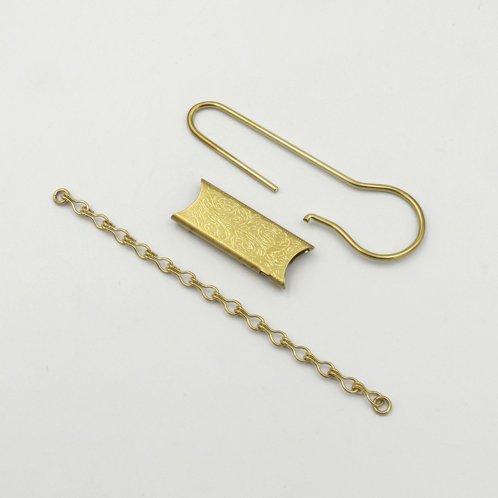 「gordon Typography with Chain」キーリング ブラス