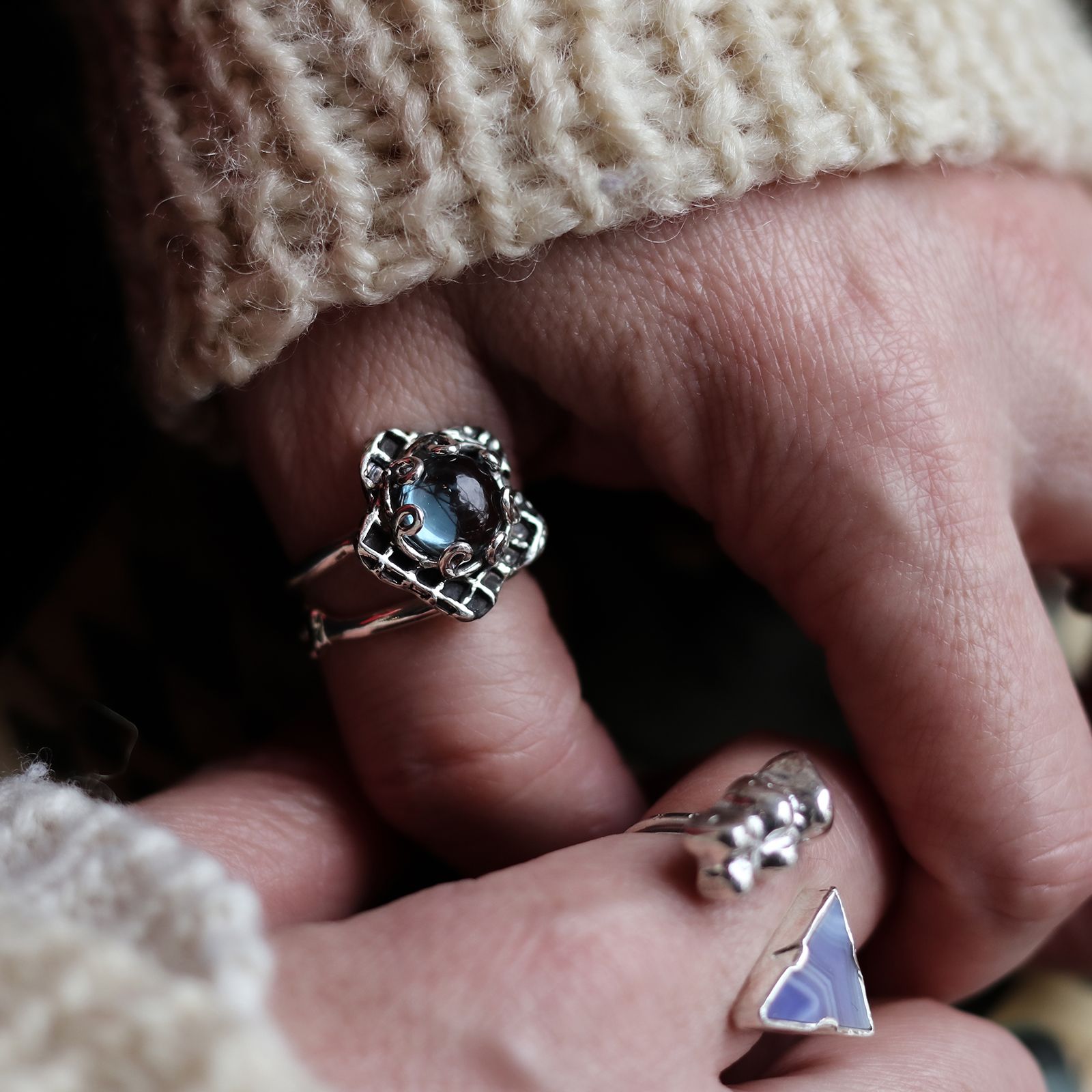 「Bear & Stone  Ring △」リング