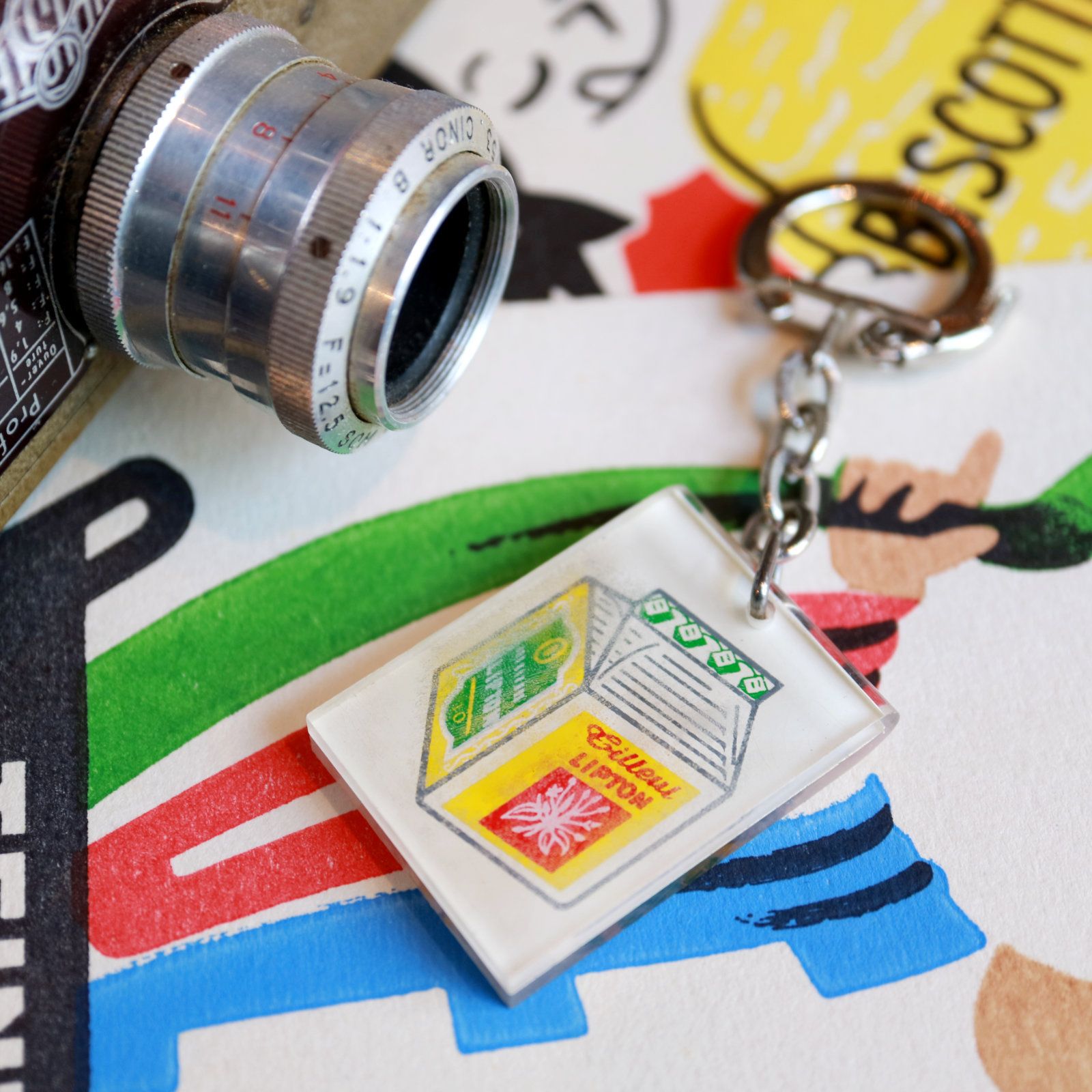 ブルボンキーホルダー LIPTON'S TEA フランス ヴィンテージ