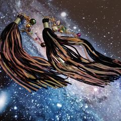 「TEO 星雲染めビーズ」ピアス【La cosmologie de sachikoism】