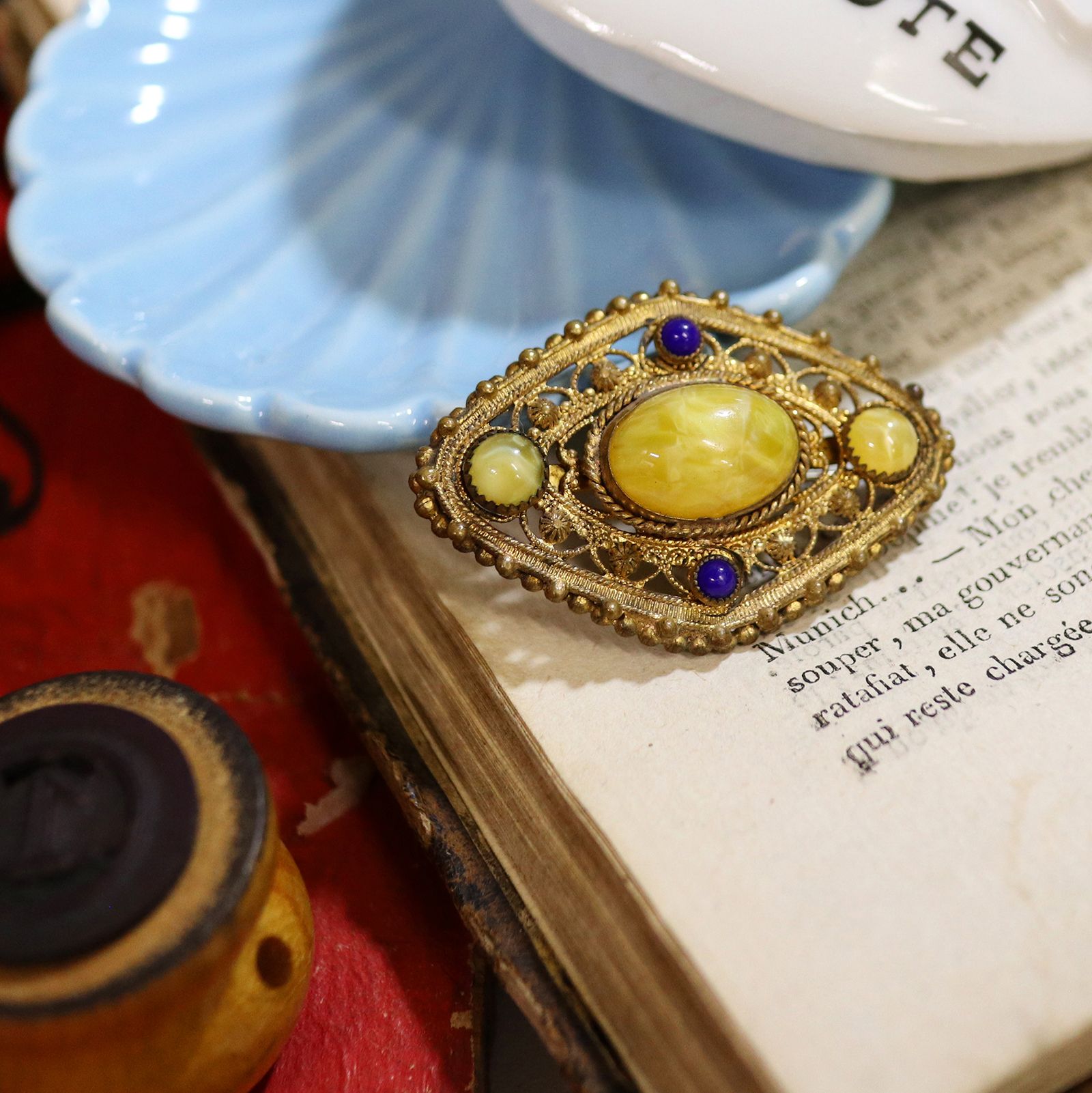 「フィリグリーダイヤ」ブローチ ヨーロッパ