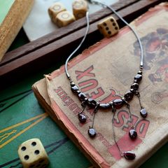 「スイングガーネット」ネックレス フランス CHRISTIAN AUJARD