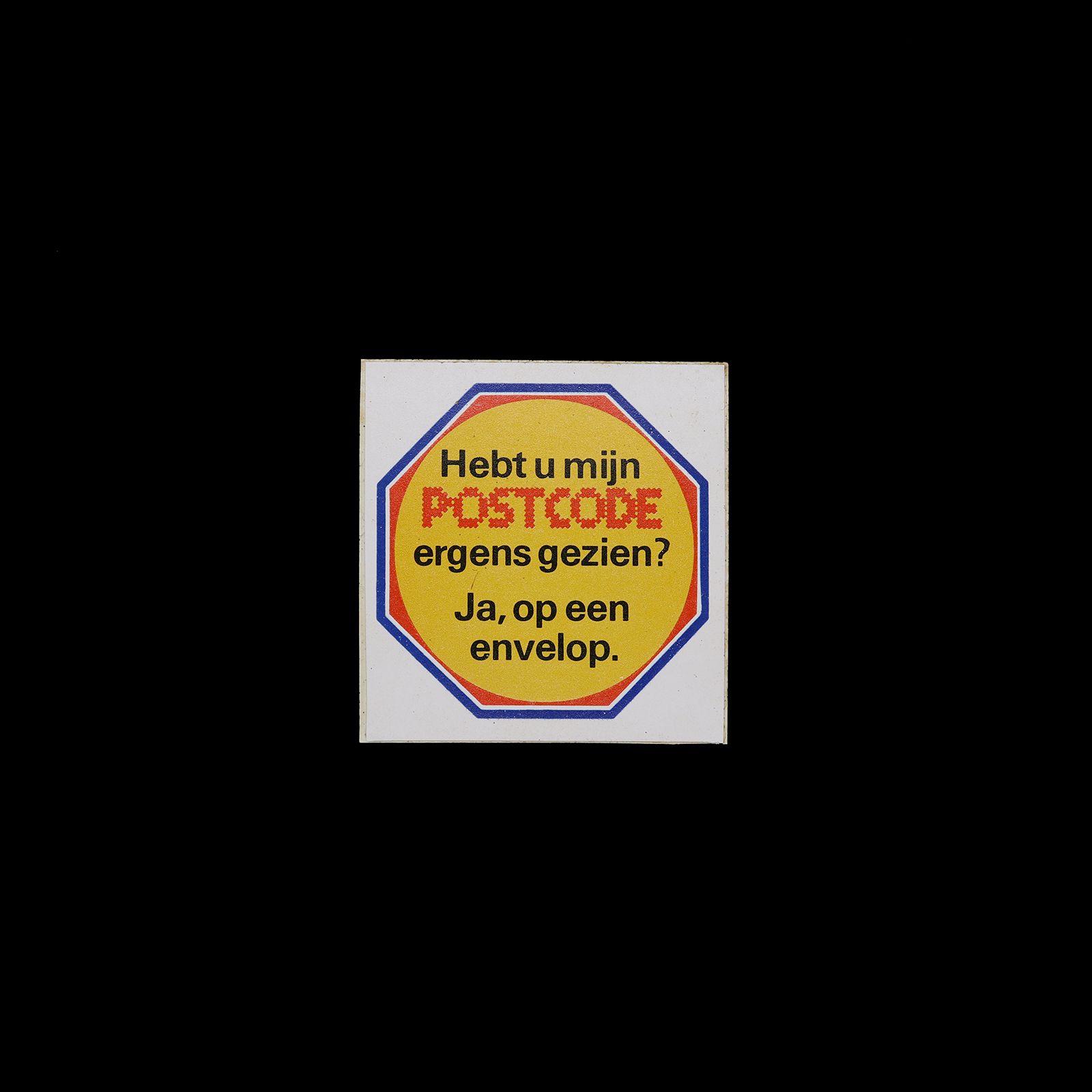 「POSTCODE」ヴィンテージステッカー ヨーロッパ