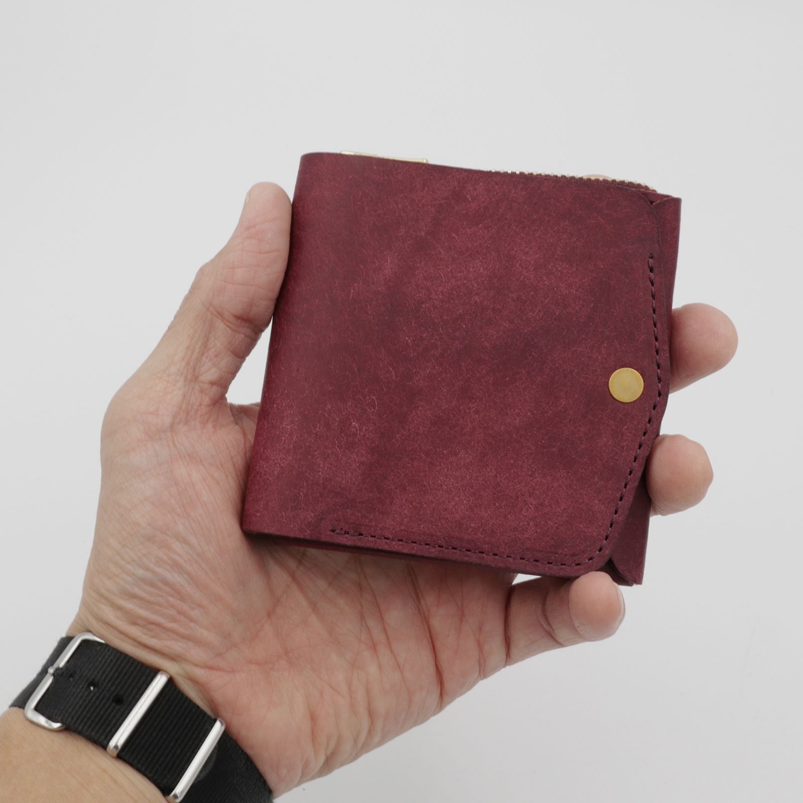 「小さく薄い財布SAKU ver.3 Pueblo」grigio