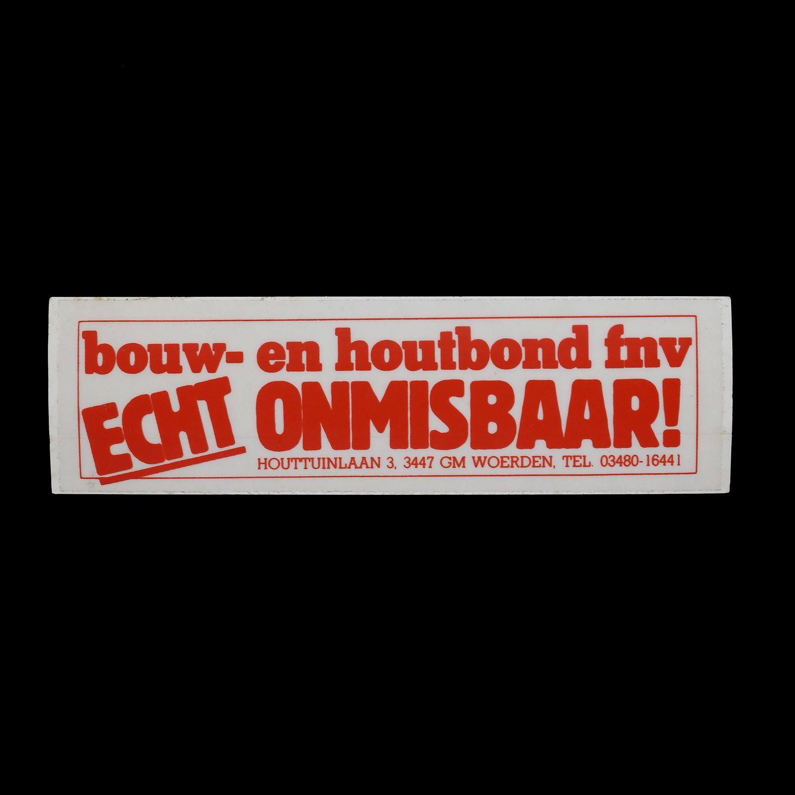 「BOUW-EN HOUTBOND FNV」ヴィンテージステッカー ヨーロッパ