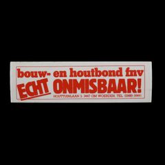 「BOUW-EN HOUTBOND FNV」ヴィンテージステッカー ヨーロッパ