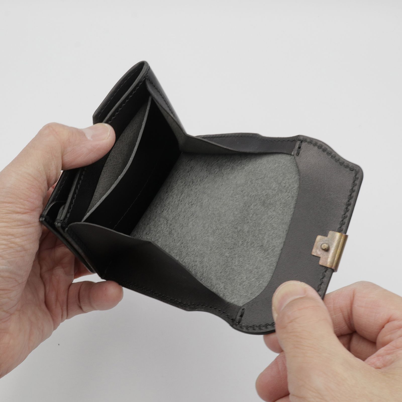 【Dual】ギャルソンコンパクトウォレット サドルプルアップ  ブラック