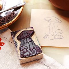 「キノコ」ヴィンテージスタンプ40s
