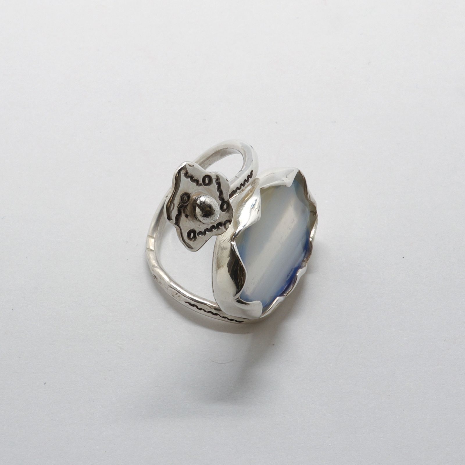 「Agate Flower Ring」リング