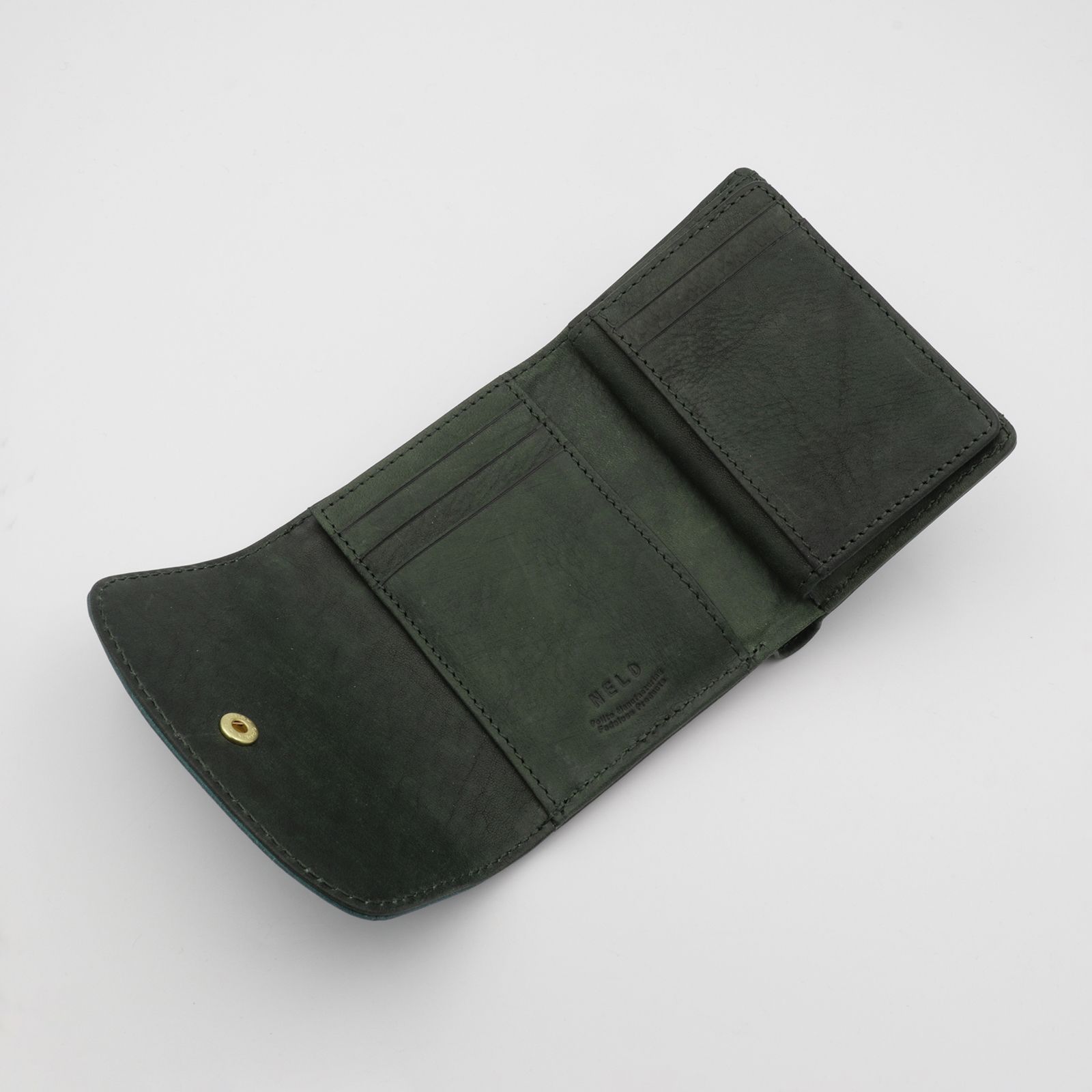 「PUFU」ミドル財布 グリーン