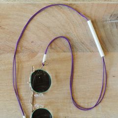 PARALLELLINES アイグラスコード スタンダード オフホワイト×パープルラインズ