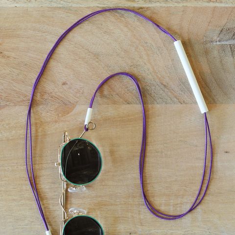 PARALLELLINES アイグラスコード スタンダード オフホワイト×パープルラインズ